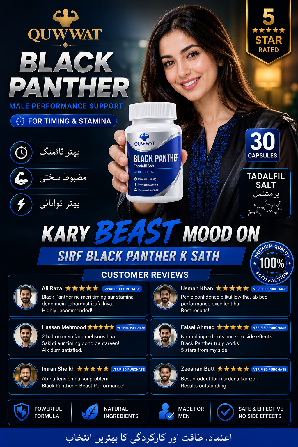 Quwwat Black Panther C@psules For Men
