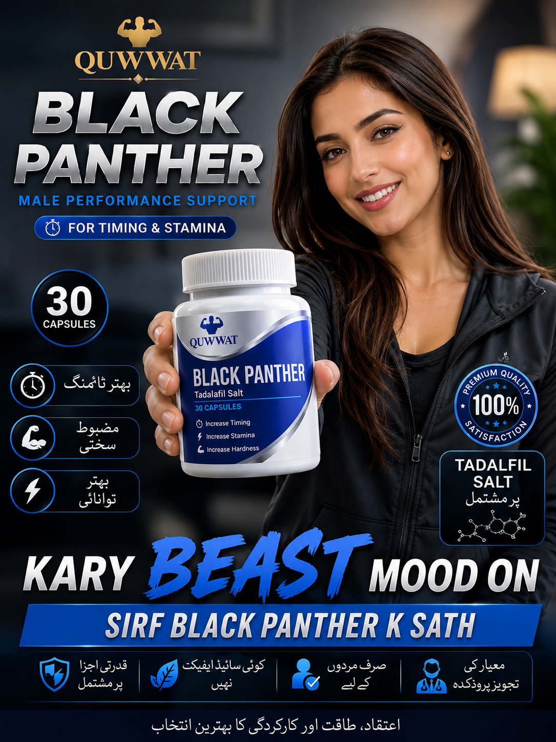 Quwwat Black Panther C@psules For Men