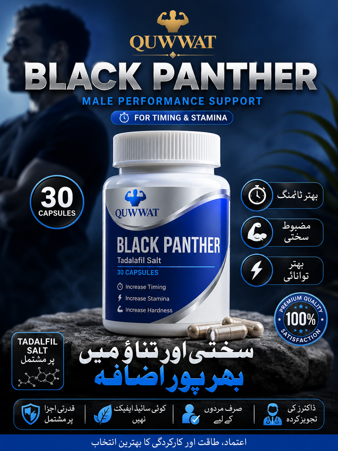 Quwwat Black Panther C@psules For Men